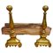 Iron and Brass Top Andirons, 1930, Set of 2, Image 1