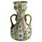 Millefiori Vase in Braun, Grün und Weiß von Brothers Toso Murano, 1910er 1