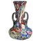 Antike Millefiori Vase mit Griffen von Fratelli Toso, 1890er 1