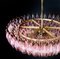 185 Pink Poliedri Murano Glass Chandelier, Image 11