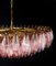 185 Pink Poliedri Murano Glass Chandelier, Image 14