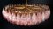 185 Pink Poliedri Murano Glass Chandelier, Image 12