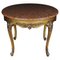 Louis XV Gilt Round Salon or Coffee Table with Marble Top, 1900s 1