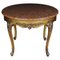 Louis XV Gilt Round Salon or Coffee Table with Marble Top, 1900s, Image 1