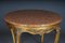 Louis XV Gilt Round Salon or Coffee Table with Marble Top, 1900s 7