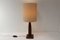 Lámpara de mesa danesa vintage de teca, años 60, Imagen 8