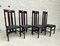 Ingram Chairs by Charles Rennie Mackintosh for Cassina, 1981, Set of 4, Image 3