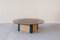 Brass and Rattan Table with Round Smoked Glass Top, 1970s 3