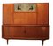 Danish Teak Credenza with Shutters and Glass Cabinet, 1950s, Image 1