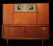 Danish Teak Credenza with Shutters and Glass Cabinet, 1950s 13