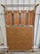 Wooden Wall Coat in Skai with Brass Hangers, Italy, 1950s 1