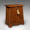 English Victorian Arts & Crafts Desktop Stationery Box in Oak, 1890s 2