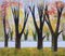 Laimdots Murnieks, Parque en otoño de 2002, óleo sobre cartón, Imagen 1