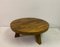 Round Brutalist Oak Coffee Table, 1960s 8