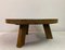 Round Brutalist Oak Coffee Table, 1960s 7