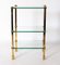 Vintage Glass & Brass Table 2