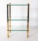 Vintage Glass & Brass Table, Image 2