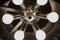 Mid-Century Six-Light Black and Chromed Chandelier, 1960s, Image 12