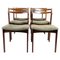 Rosewood and Green Fabric Dining Chairs, 1960s, Set of 6, Image 1