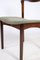 Rosewood and Green Fabric Dining Chairs, 1960s, Set of 6, Image 5