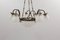 French Art Deco Chandelier in Frozen Glass and Brass, 1930 3