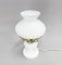 Vintage Opaline Glass and Brass Table Lamp, 1970s, Image 7