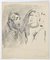 Mino Maccari, Das Paar, Aquarellzeichnung, 1940er 1