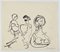Mino Maccari, Seductive Woman, Ink Drawing, 1960s 1