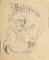 Mino Maccari, Beltempo, dibujo a lápiz, años 40, Imagen 1