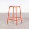 French Bright Red Laboratory Stools, 1970s, Set of 3 1