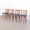 Bentwood Upholstered Upholstered Bistro Chairs, 1960s, Set of 4 1