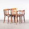 Bentwood Upholstered Upholstered Bistro Chairs, 1960s, Set of 4 7