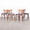 Bentwood Upholstered Upholstered Bistro Chairs, 1960s, Set of 4 3