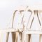 Original French Dining Chairs in White attributed to Tolix, 1950s, Set of 5, Image 2