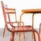 Mesa y sillas francesas de exterior, años 50. Juego de 5, Imagen 2