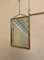 Espejo de pared con marco de metal dorado con efecto de bambú, años 70, Imagen 4