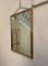 Espejo de pared con marco de metal dorado con efecto de bambú, años 70, Imagen 3