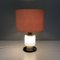 Mid-Century Modern Italian Metal Fabric and Glass Table Lamp by Stilnovo, 1960s 4