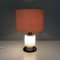 Mid-Century Modern Italian Metal Fabric and Glass Table Lamp by Stilnovo, 1960s, Image 4