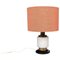 Mid-Century Modern Italian Metal Fabric and Glass Table Lamp by Stilnovo, 1960s 1