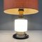 Mid-Century Modern Italian Metal Fabric and Glass Table Lamp by Stilnovo, 1960s, Image 10