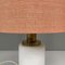 Mid-Century Modern Italian Metal Fabric and Glass Table Lamp by Stilnovo, 1960s, Image 8