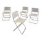 Italian Modern Adjustable Chairs in Metal attributed to De Marco & Rebolini for Robots, 1970s, Set of 4 1