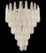 Lámpara de araña italiana de pétalos de cristal de Murano, años 70, Imagen 10