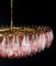 Lámparas de araña de cristal de Murano Poliedri rosa, años 90. Juego de 2, Imagen 12