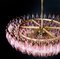 Lámparas de araña de cristal de Murano Poliedri rosa, años 90. Juego de 2, Imagen 8