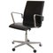 Chaise de Bureau Oxford en Cuir Noir par Arne Jacobsen 5