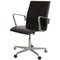 Oxford Office Chair in Black Leather by Arne Jacobsen, Image 5