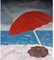 Spiaggia, anni '50, Olio su tela, con cornice, Immagine 2