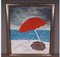 Beach Scene, 1950s, Oil on Canvas, Framed 1